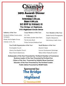 Portland Chamber Awards Dinner @ The Bridge at Highland | Portland | Tennessee | United States