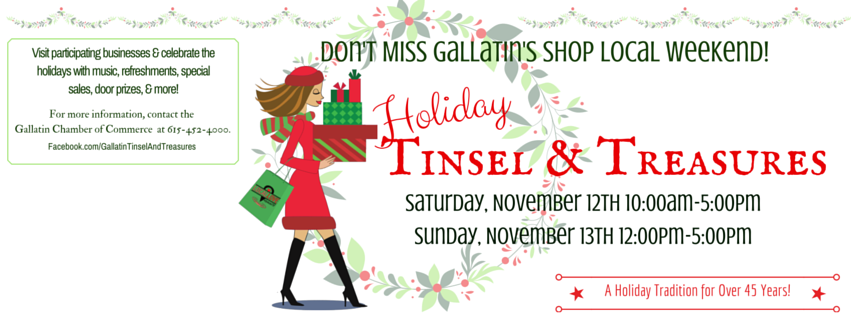 Gallatin Tinsel & Treasures @ Various Participating Shops in Gallatin | Gallatin | Tennessee | United States