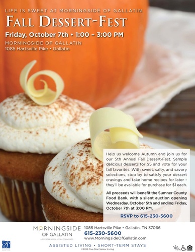 Fall Dessert Fest @ Morningside of Gallatin | Gallatin | Tennessee | United States